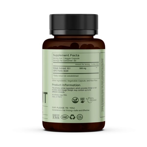 Version 1.0.0 Etiqueta frontal de cápsulas Shilajit Himalaya Green's Best