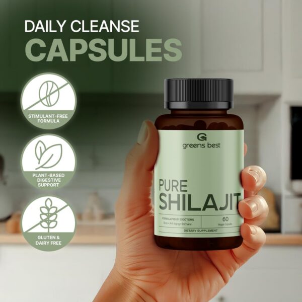 Detalle cápsulas vegetarianas Shilajit Green's Best