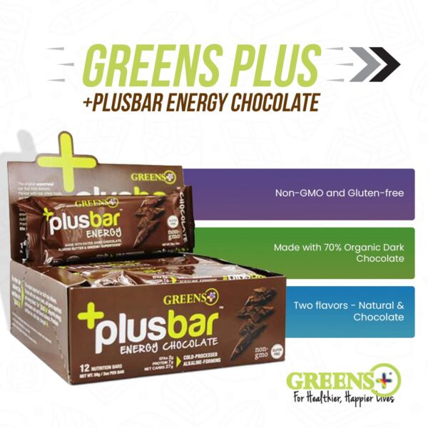 Greens+ Plusbar snack sin gluten