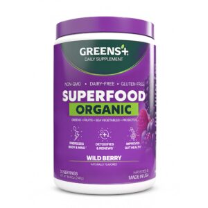 Greens+ Wild Berry Superfood polvo frente