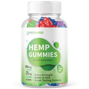 Greenvibe gomitas de canamo en frasco