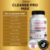 Tabla de ingredientes de Cleanse Pro Max