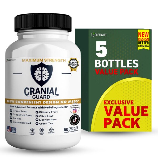 Version 1.0.0 Frasco de GREENVIFY Cranial Guard 60 cápsulas