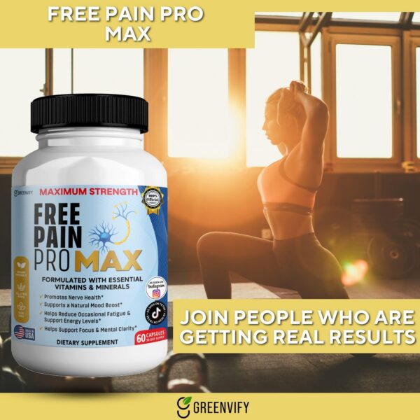 Version 1.0.0 Frasco de Free Pain ProMax 60 cápsulas