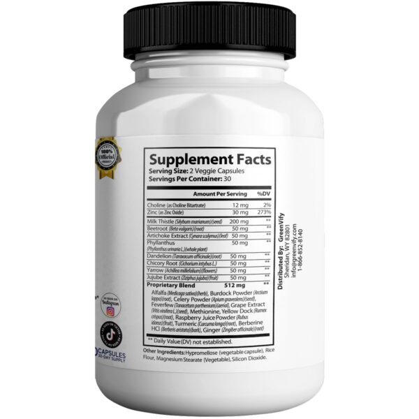 Etiqueta frontal Greenvify Livcare Max