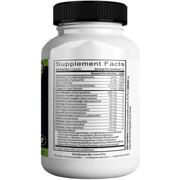 GREENVIFY Proto Max Flow etiqueta frasco