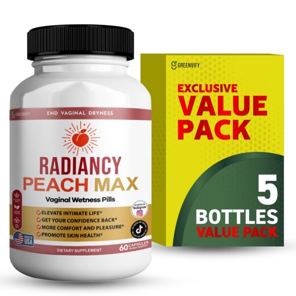 Version 1.0.0 Suplemento bienestar vaginal GREENVIFY Radiancy Peach Max 60 cápsulas