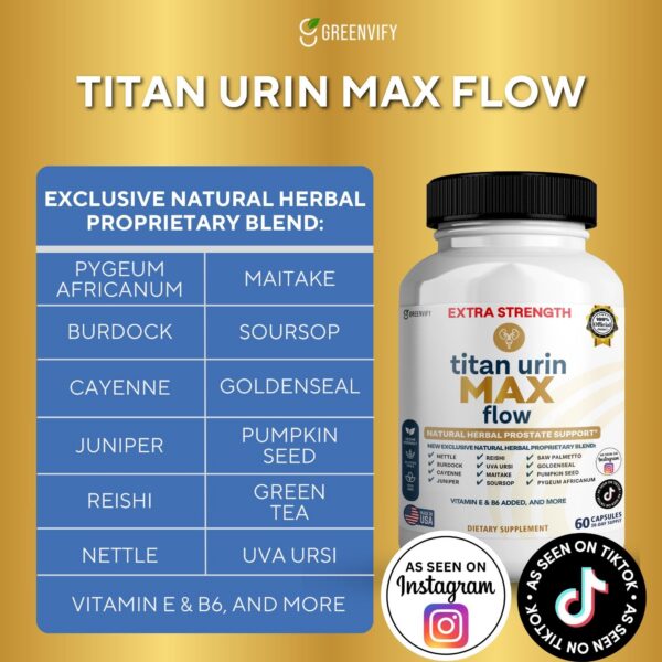 Version 1.0.0 Cápsula individual Titan Urin Max Flow