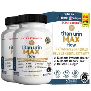 Version 1.0.0 Frente de la etiqueta Titan Urin Max Flow