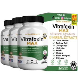 Version 1.0.0 Vitaloxin Max etiqueta frontal hongos