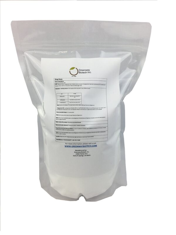 etiqueta del producto cloruro magnesio usp