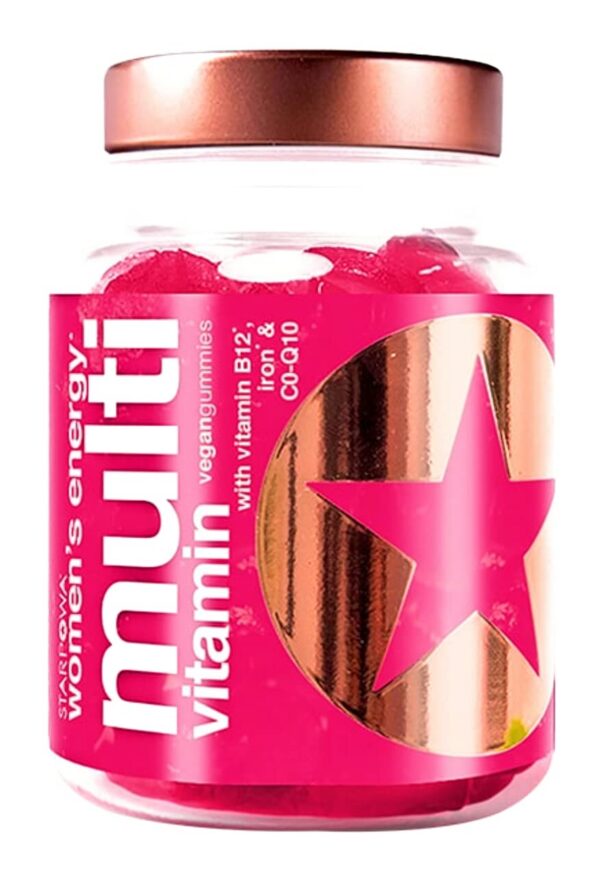 Gomitas multivitaminas Grehge nergy para mujeres sabor frambuesa y arándano