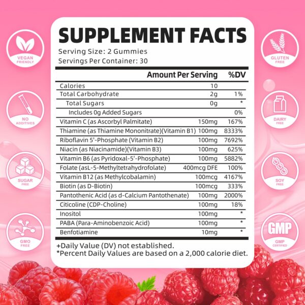 Etiqueta gomitas GrnLife complejo B