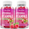 Frasco de GrnLife Liposomal Vitamina C gomitas frambuesa