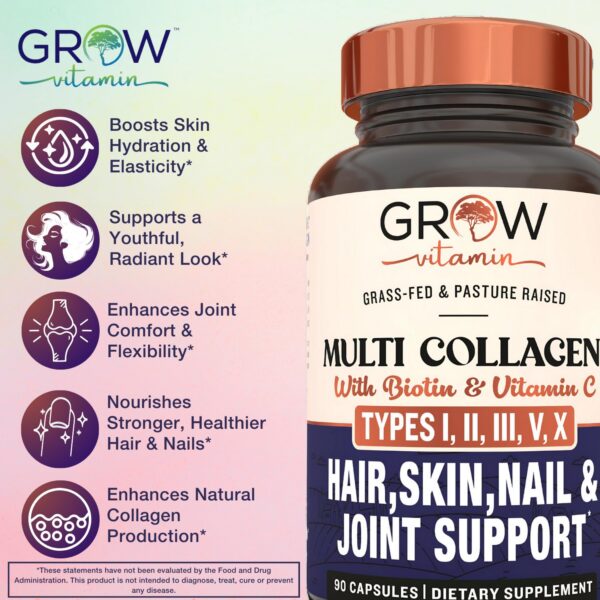 Version 1.0.0 Etiqueta nutricional Grow Vitamin Collagen Complex