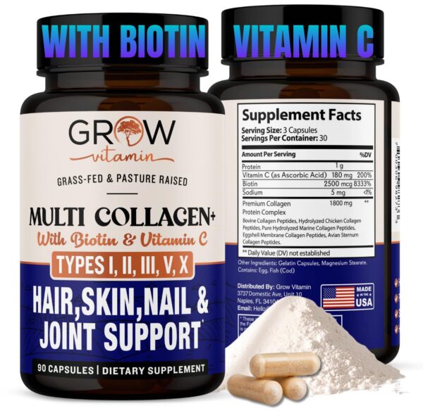 Version 1.0.0 Frente del envase Grow Vitamin Collagen Complex