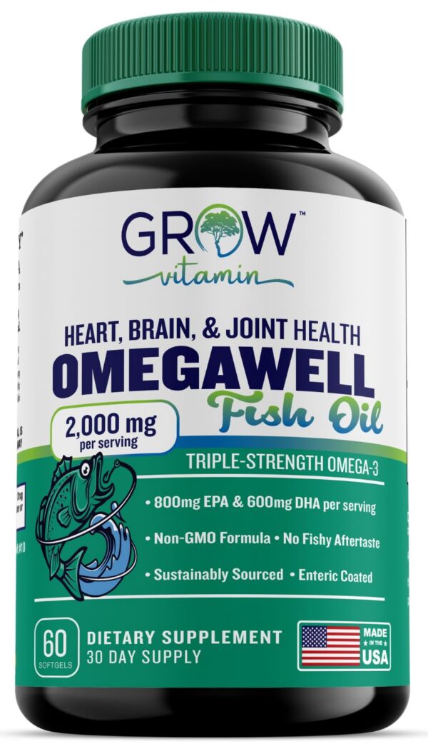 Version 1.0.0 Frasco frontal de grow vitamin omega-3