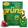 Gruns gomitas super greens 28 paquetes 224 unidades sabor fresa verde