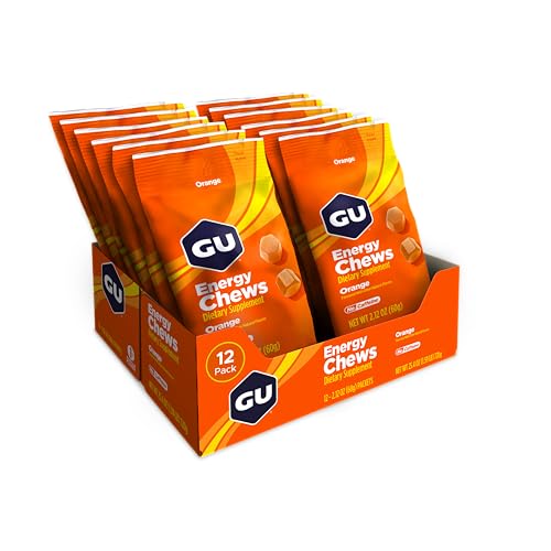 GU Energy Chews naranja etiqueta trasera