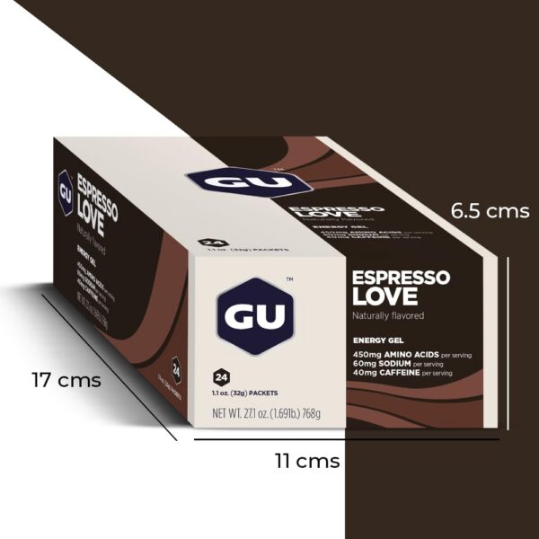 Gel GU Espresso Love en empaque individual