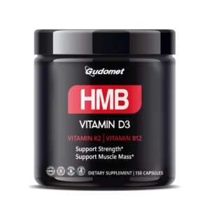 Version 1.0.0 Frente de la etiqueta de Gudomet HMB con D3 K2 B12