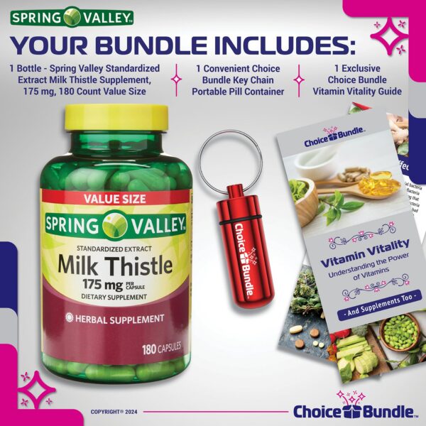 Guía vitamínica exclusiva Choice Bundle para suplemento cardo mariano