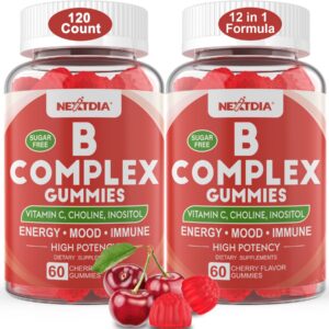 Gummies veganas complejo vitamina b nextdia sabor cereza