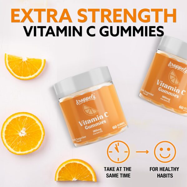 Gummies vitamin C Droppels fácil absorción y sabor mandarina