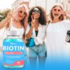 Gummies WEEVIT biotina con queratina y colágeno para hombres y mujeres
