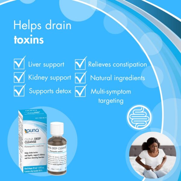 Guna Deep Cleanse fórmula homeopática para detox limpieza corporal natural