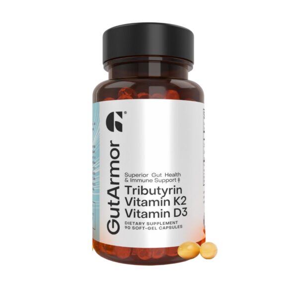 Frasco GutArmor con 90 cápsulas blandas