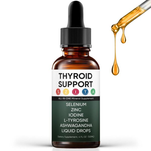 Frasco de Actora Thyroid Drops con etiqueta