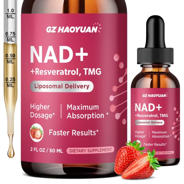 Frasco de gotas NAD+ liposomales sabor fresa