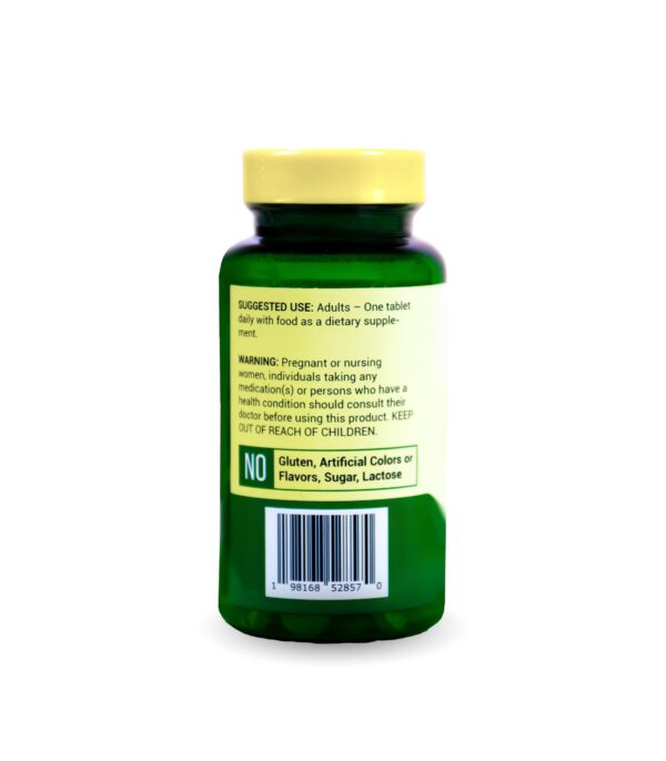 Vista lateral del envase