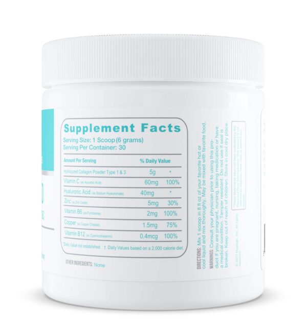 Version 1.0.0 Vista lateral de empaque de colágeno HA