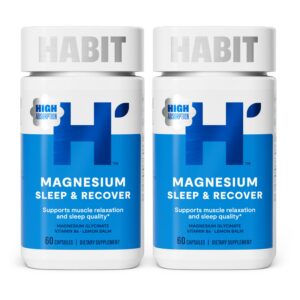 Version 1.0.0 Habit Magnesium Sleep & Recover frasco y gotero