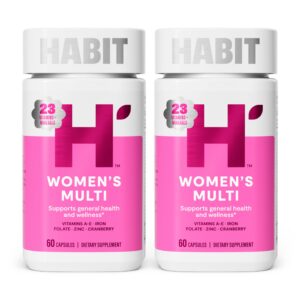 Etiqueta frontal del multivitamínico femenino HABIT 2 pack