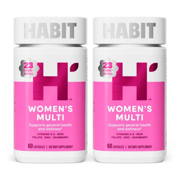 Etiqueta frontal del multivitamínico femenino HABIT 2 pack