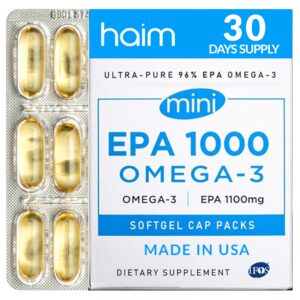 Frente de envase HAIM EPA1000 MINI cápsulas suaves