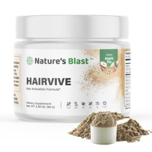 Frente de frasco HairVive polvo para el cabello sabor manzana