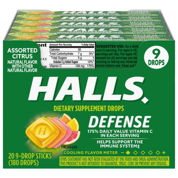 Gotas de Vitamina C HALLS en estuche