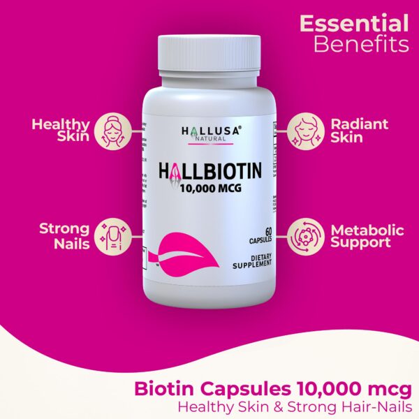 Etiqueta Hallusa Biotina 10000mcg