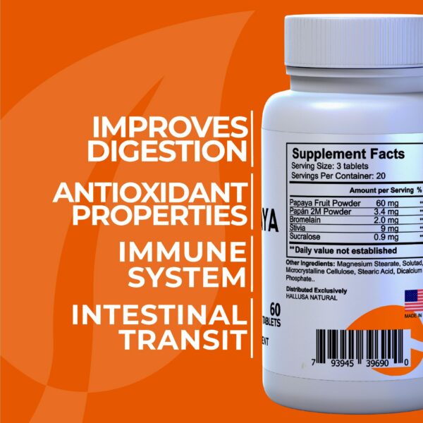 Etiqueta Hallusa Papaya Enzyme