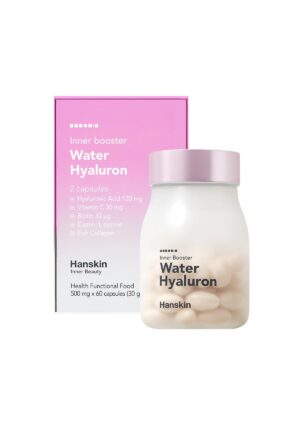 Frente del envase Hanskin ácido hialurónico 60 cápsulas