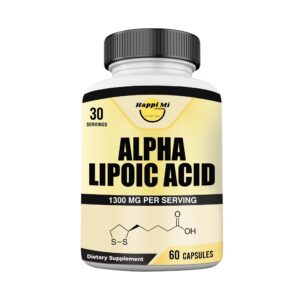 Version 1.0.0 Happi Mi Nutrition Alpha Lipoic Acid 1300 mg frasco