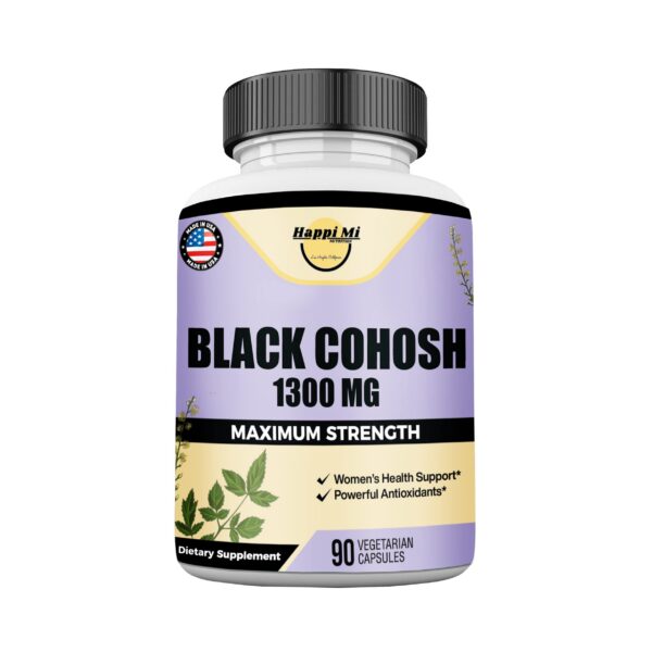 Frasco Happi Mi Nutrition suplementos cohosh negro orgánico 1300mg