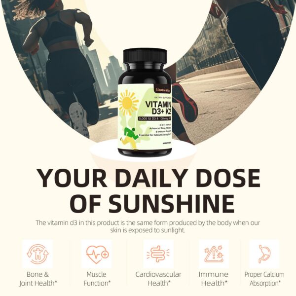 Lado y detalles ingredientes HappieVita D3 K2