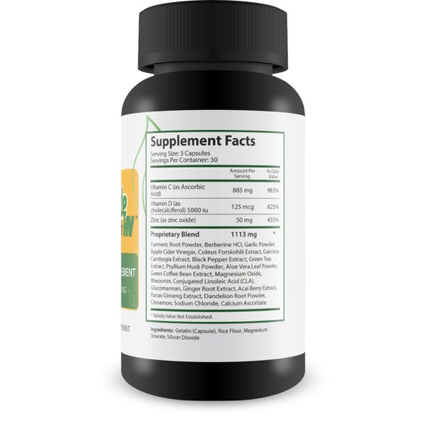 Etiqueta frontal de Happy Health Elixir HV