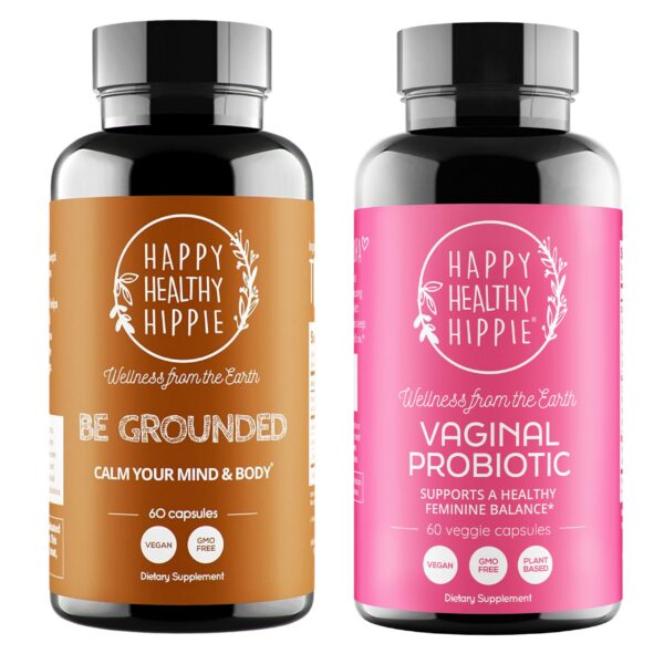 Envase Happy Healthy Hippie probióticos vaginales para mujeres