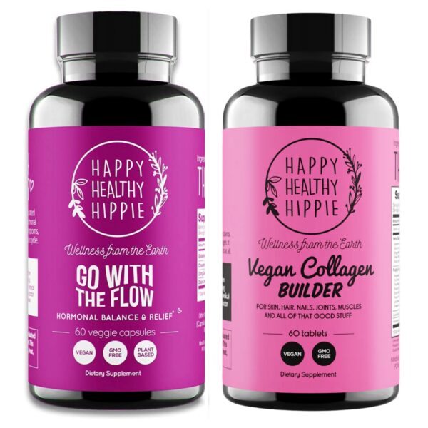 Frasco de Happy Healthy Hippie Vegan Collagen Builder